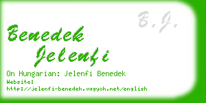 benedek jelenfi business card